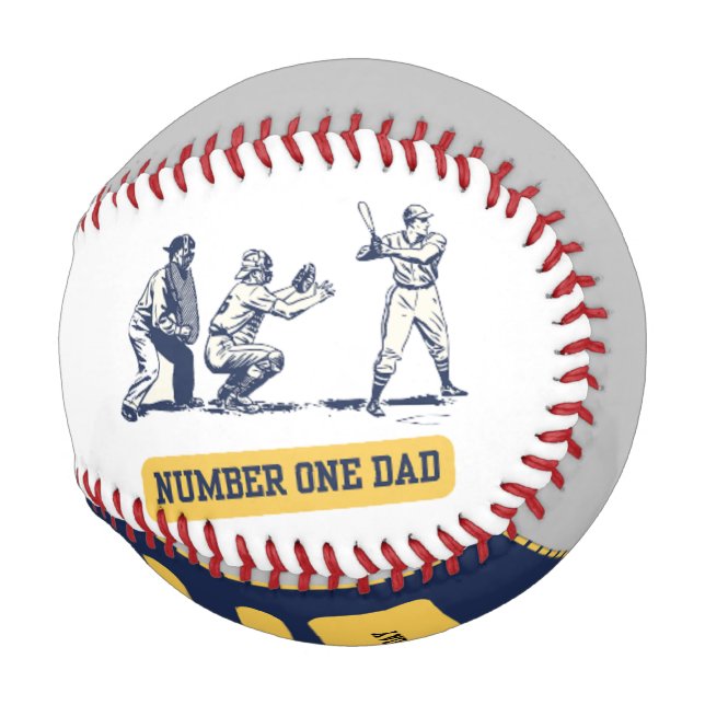 Der beste Vater der Weltkarte Baseball (Vorne Rechts)