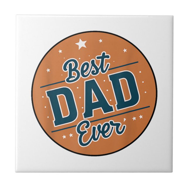 Der beste Vater des Vaters in der Welt Fliese (Vorderseite)