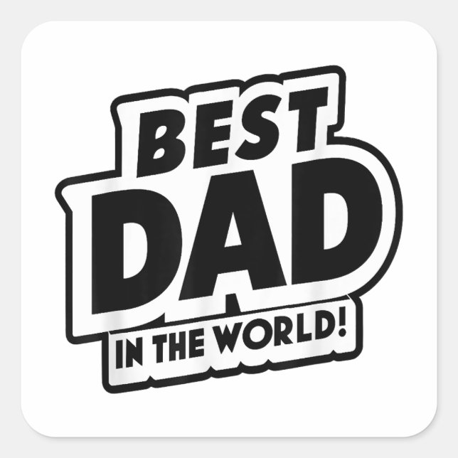 Der beste Vater des Vaters in der Welt Quadratischer Aufkleber (Vorderseite)