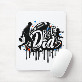 Der beste Vater Football Vater und Sohn von Mouse  Mousepad