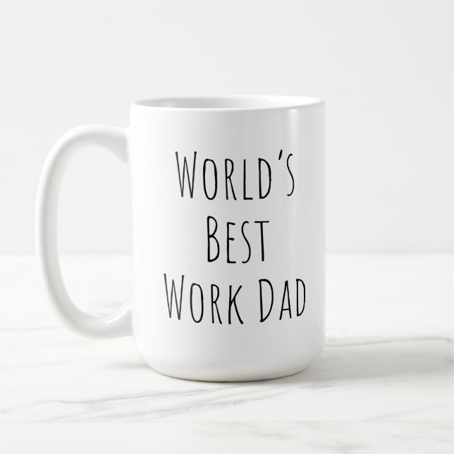 Der beste Vater für Arbeit in der Welt Kaffeetasse (Links)