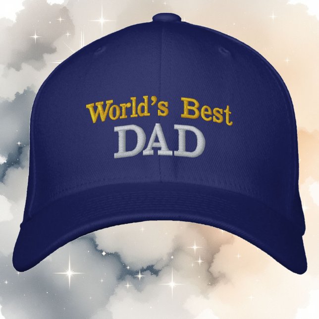 Der beste Vater für jeden beliebigen Farbverlauf Bestickte Baseballkappe (Von Creator hochgeladen)