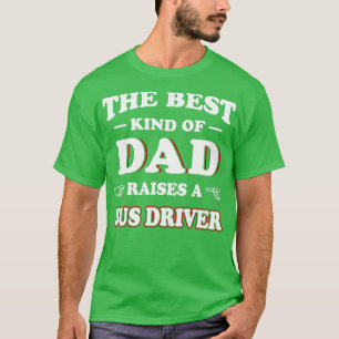 Der beste Vater hebt einen Busfahrer an T-Shirt