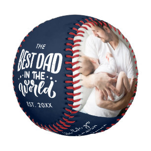 Der beste Vater in den Fotos der Welt Personalisie Baseball