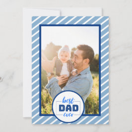 Der beste Vater je Blue Stripe Foto Vatertag