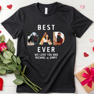 Der beste Vater je individueller Daddy Foto Vatert T-Shirt