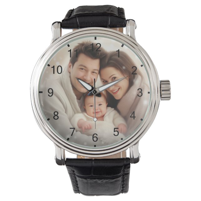 Der beste Vater je Modernes Klassisches individuel Armbanduhr (Vorderseite)