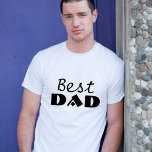 Der beste Vater Schwarzer Typografie Vatertag T-Shirt<br><div class="desc">Bester Vater Schwarze Typografie Vatertag T - Shirt</div>