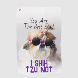 Der beste Vater Shih Tzu Nicht niedlich lustiges H Golfhandtuch