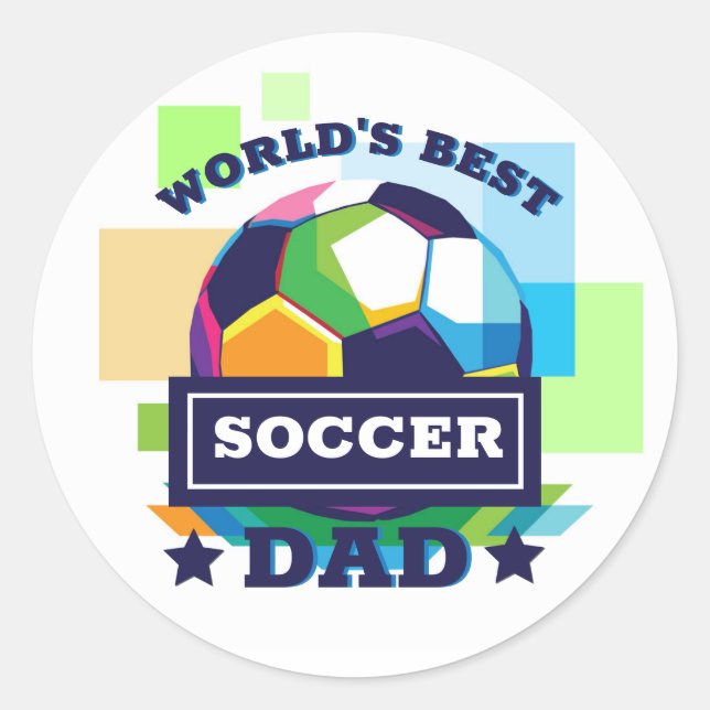 Der beste Vater-Tag der Welt Runder Aufkleber (Vorderseite)