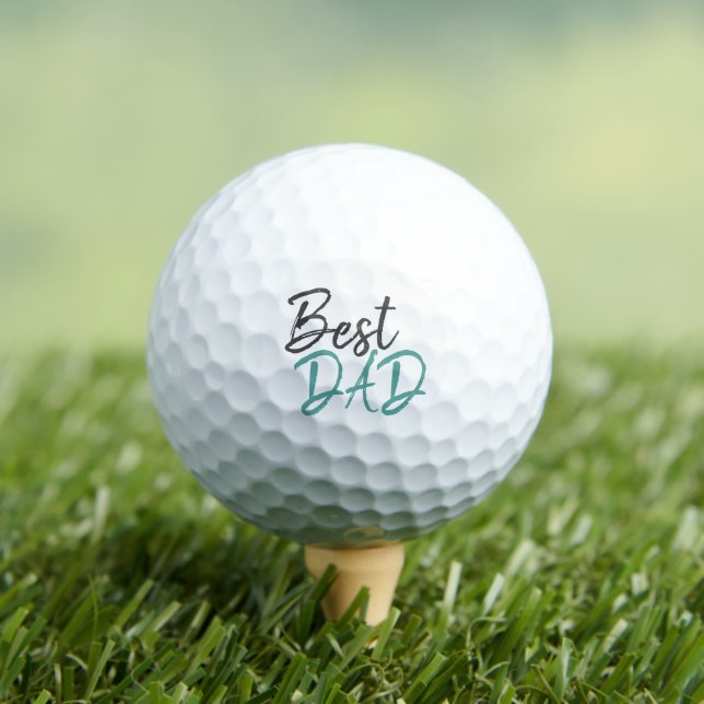 Der beste Vater Türkis Script Vatertag Golfball (Insitu T-Shirt)
