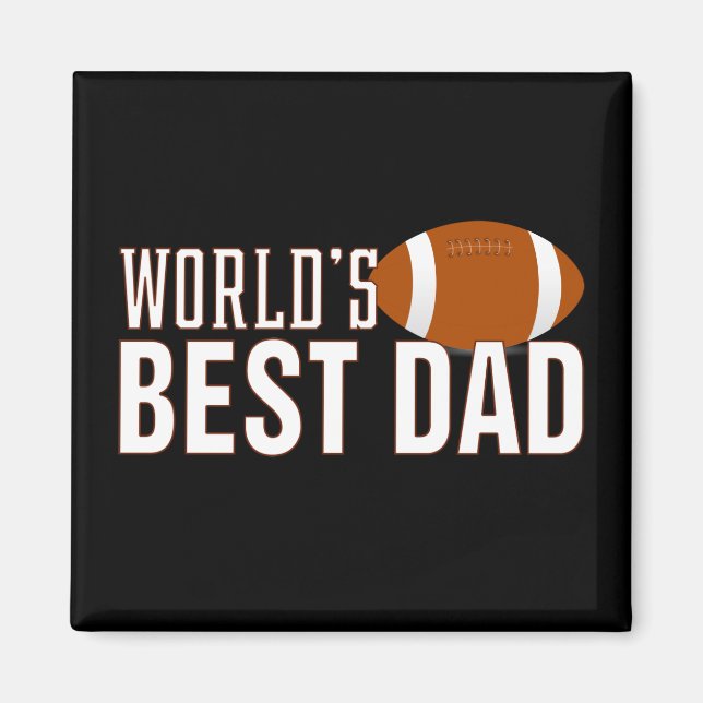 Der beste Vater Typografie Football der Welt | Mag Magnet (Vorne)