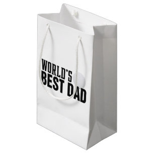Der beste Vater Typografie Golf der Welt   Geschen Kleine Geschenktüte