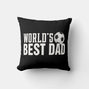 Der beste Vater-Typografy-Fußball der Welt   Dekok Kissen