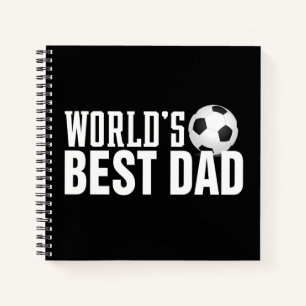 Der beste Vater-Typografy-Fußball der Welt   Notiz Notizbuch