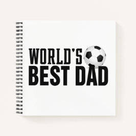 Der beste Vater-Typografy-Fußball der Welt | Notiz Notizbuch