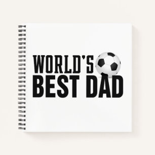 Der beste Vater-Typografy-Fußball der Welt Notiz Notizbuch