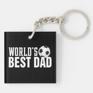 Der beste Vater-Typografy-Fußball der Welt   Schlü Schlüsselanhänger