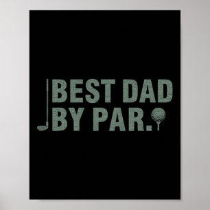 Der beste Vater von Par Vatertag beim Golfen Gebur Poster