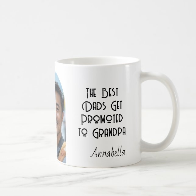 Der beste Vater wird Großvater und Foto nach Maß Kaffeetasse (Rechts)