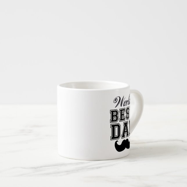 Der beste Vati der Welt mit dem Schnurrbart Espressotasse (Vorderseite Rechts)