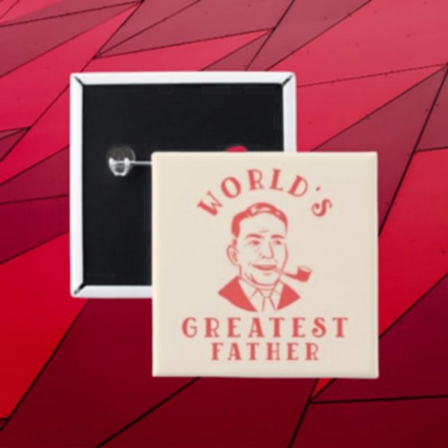 Der Beste Vintage Vater der Welt Button (Von Creator hochgeladen)