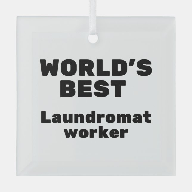 Der beste Waschsalon der Welt Ornament Aus Glas (Vorderseite)
