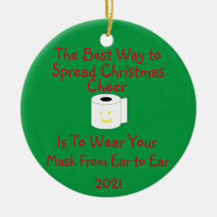 Der beste Weg, Weihnachts-Cheer Keramik Orn zu ver Ornament
