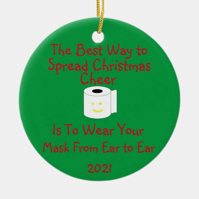 Der beste Weg, Weihnachts-Cheer Keramik Orn zu ver Ornament (Vorne)