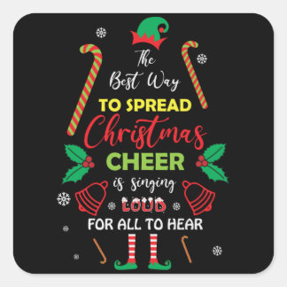 Der beste Weg, Weihnachtsgeschenk zu verbreiten, i Quadratischer Aufkleber