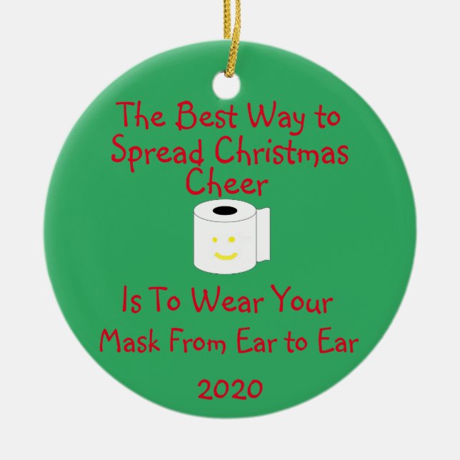 Der beste Weg, Weihnachtsjubeln zu verbreiten Keramik Ornament (Vorne)