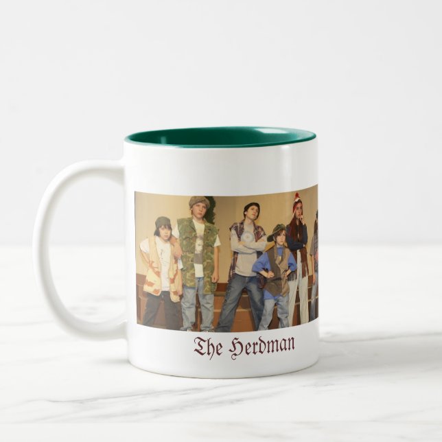 Der beste Weihnachtsfestzug überhaupt Zweifarbige Tasse (Links)