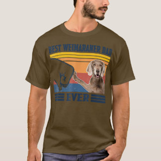Der beste Weimaraner Vater je Funny Dog Lover Vate T-Shirt