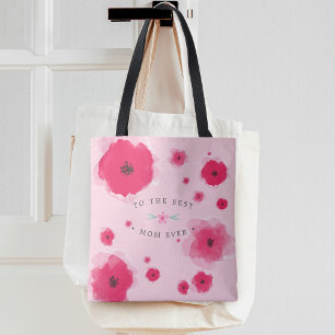 Der besten Mama aller Zeiten Rosa Blumen zum Mutte Tasche
