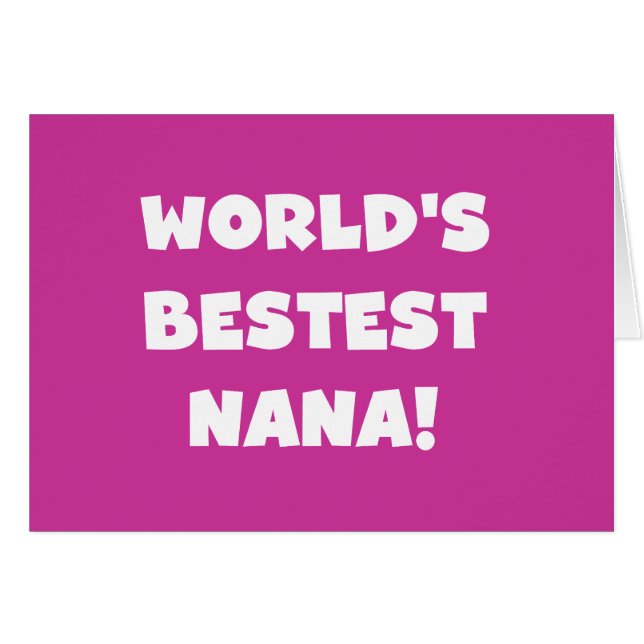 Der Bestest Nana der Welt Schwarzweiss-T-Shirts (Vorderseite (Horizontal))