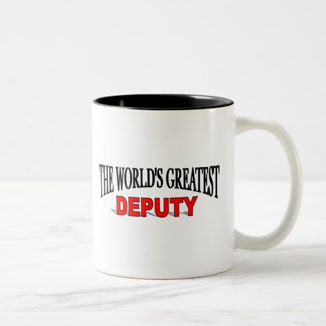 Der bestste Abgeordnete der Welt Zweifarbige Tasse (Rechts)
