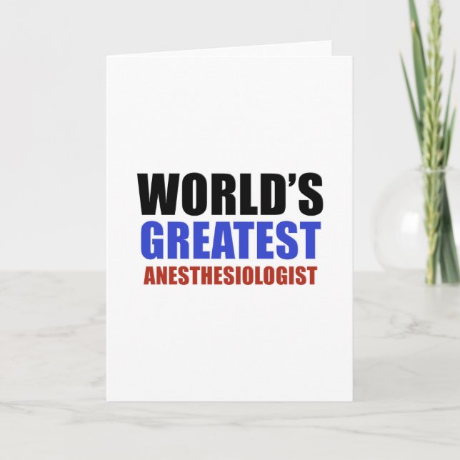 Der bestste Anästhesiologe der Welt Karte (Vorderseite)