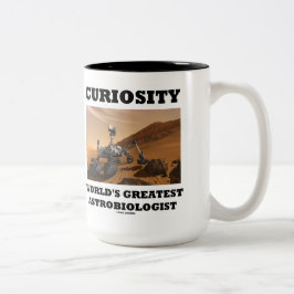 Der bestste Astrobiologist der Neugier-Welt Zweifarbige Tasse