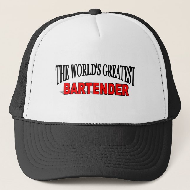 Der bestste Barkeeper der Welt Truckerkappe (Vorderseite)