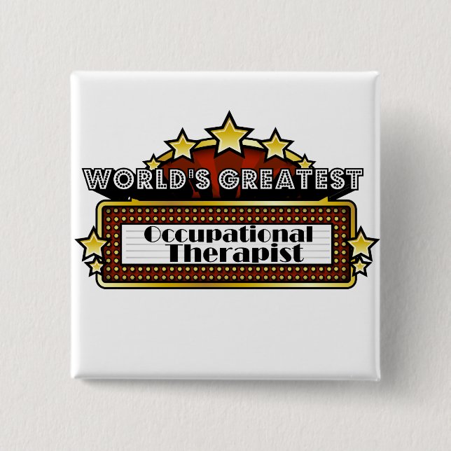 Der bestste berufliche Therapeut der Welt Button (Vorderseite)