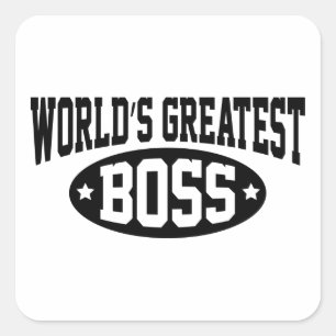 Der bestste Chef der Welt Quadratischer Aufkleber