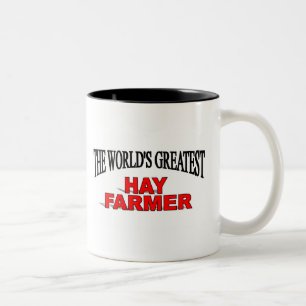 Der bestste das Heu-Bauer der Welt Zweifarbige Tasse