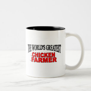 Der bestste das Huhn-Bauer der Welt Zweifarbige Tasse