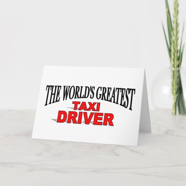 Der bestste das Taxi-Fahrer der Welt Karte (Vorderseite)