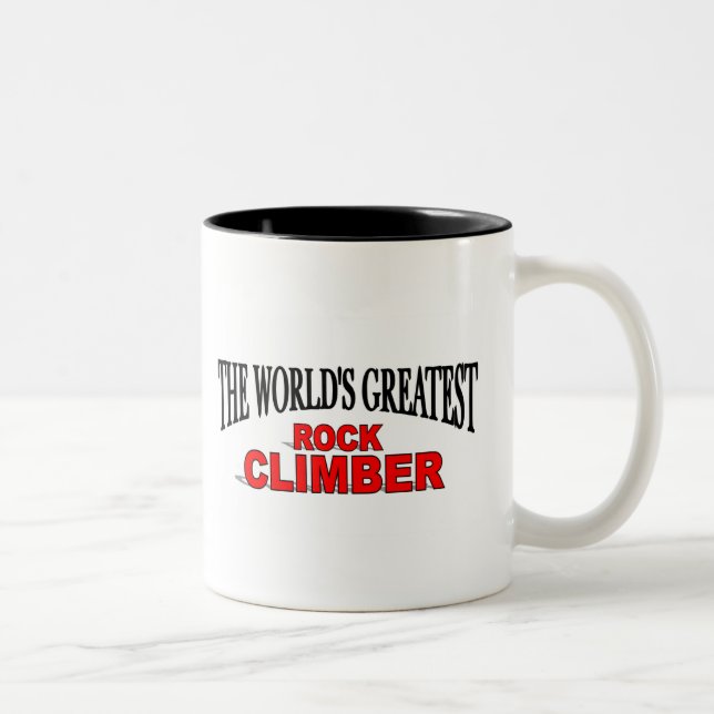 Der bestste der Felsen-Bergsteiger der Welt Zweifarbige Tasse (Rechts)
