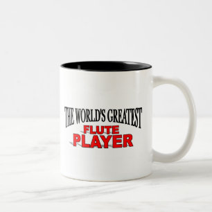 Der bestste die Flöten-Spieler der Welt Zweifarbige Tasse