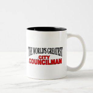 Der bestste die Stadt-Stadtrat der Welt Zweifarbige Tasse