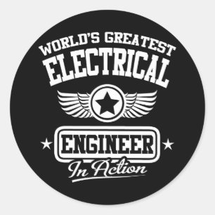 Der bestste Elektroingenieur der Welt in der Runder Aufkleber
