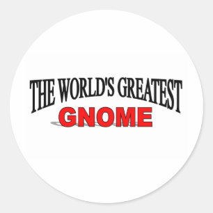 Der bestste Gnome der Welt Runder Aufkleber