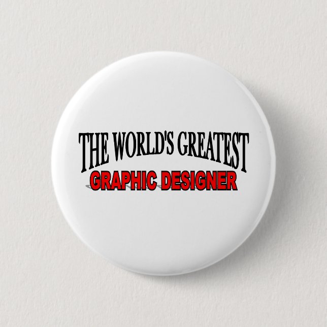 Der bestste Grafikdesigner der Welt Button (Vorderseite)